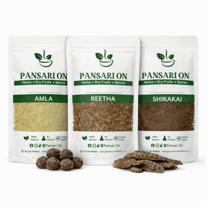 amala powder , reetha powder , shikakai powder