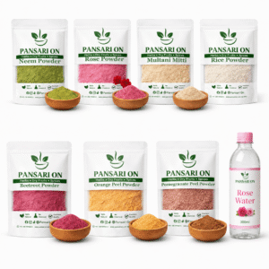 Ubtan with rose water , pansari on