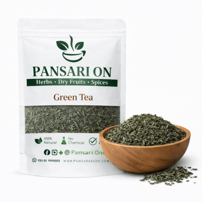green tea , pansari on Green Tea Leaves